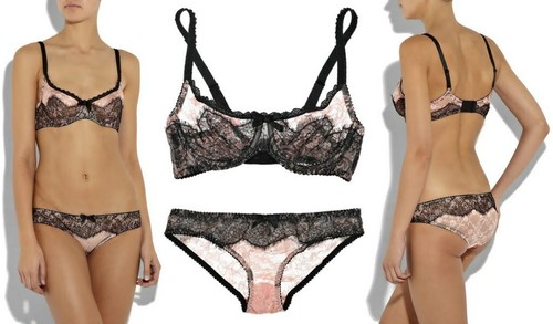 AGENT PROVOCATEUR VINTAGE FRANCOISE BRA 32DD SMALL SUSPENDER & MEDIUM BRIEF - Picture 3 of 8