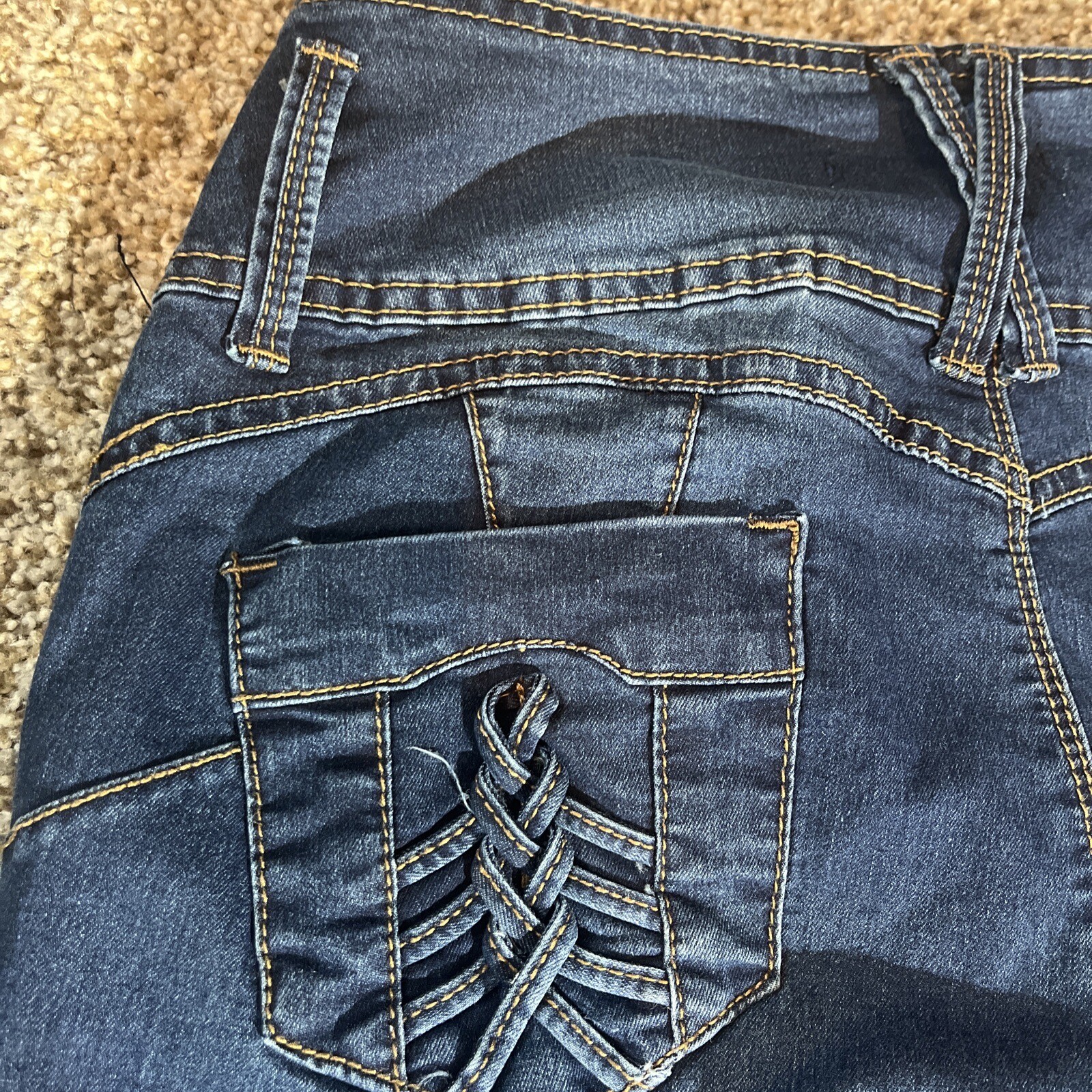 Vior Levanta Pompis Jeans Size 9 Dark Blue Hi-Rise Stretch Denim Jeans - View 12