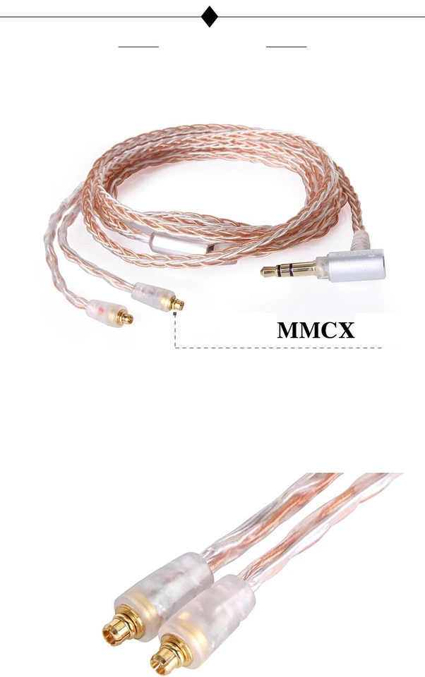8-core braid Audio Cable For Final E5000 E4000 A8000 B1 B2 B3 MAKE1 2 3 Earphone - Image 2 of 4