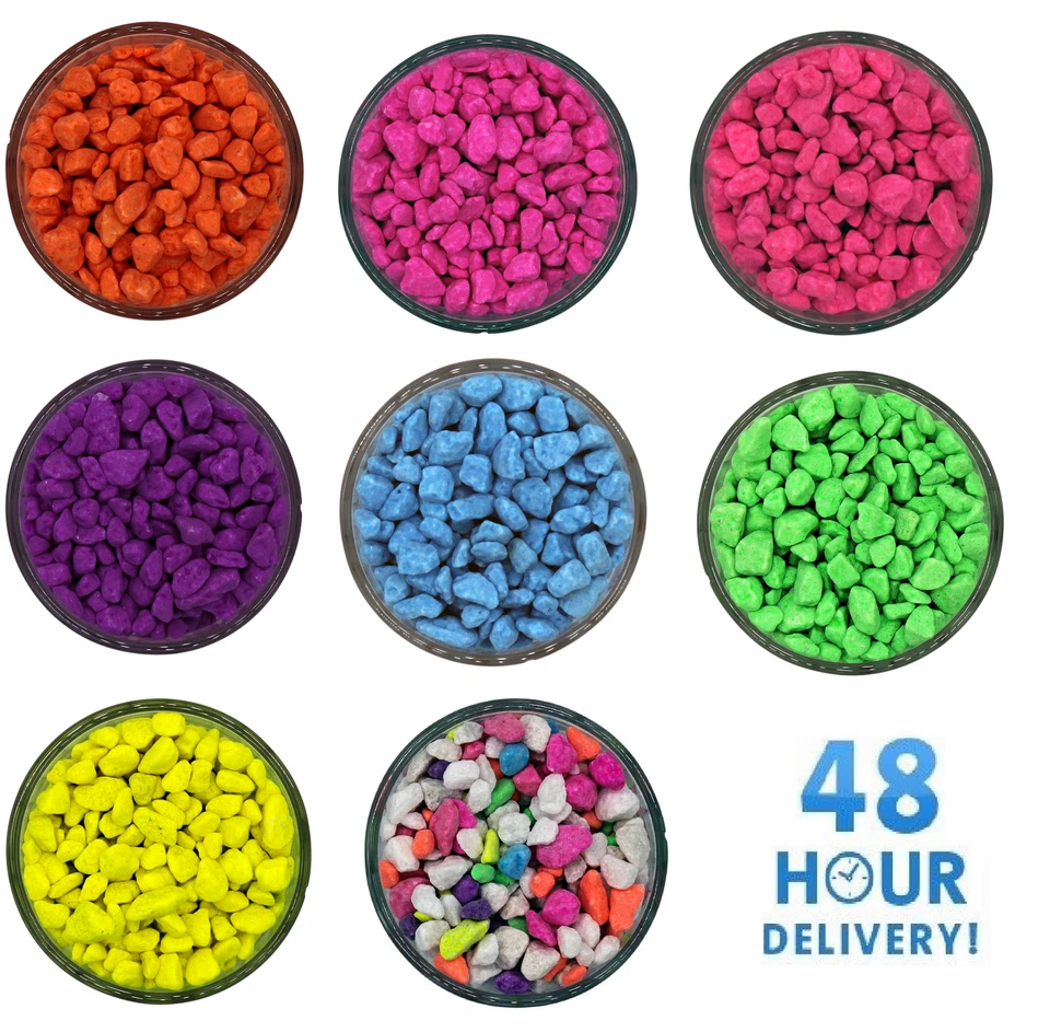 Fluorescent Aquatic Gravel - Premium Natural Bottom Fish Tank Stones Vibrant