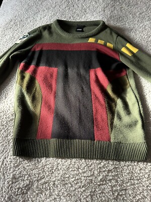 NUMSKULL STAR WARS BOBA FETT JUMPER SWEATER SMALL