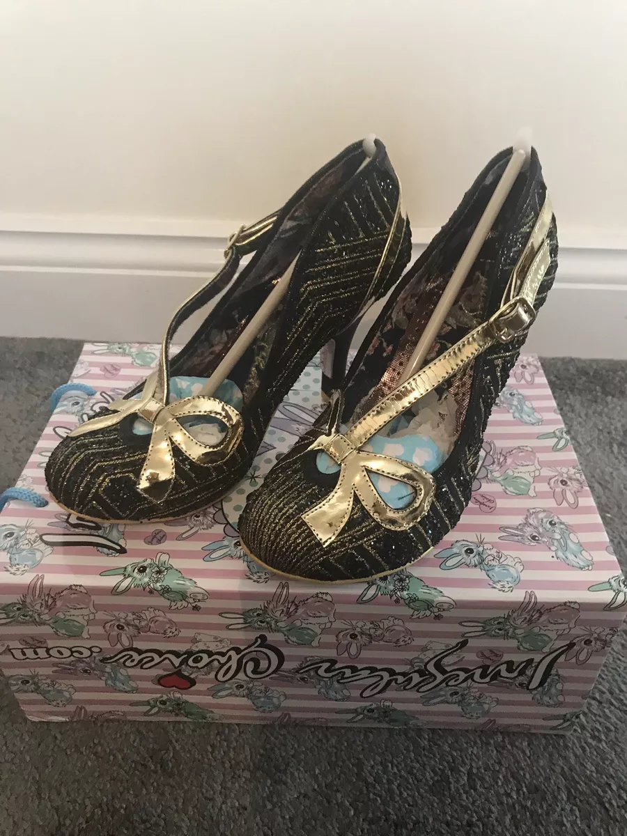 Irregular choice store gold shoes