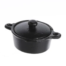 Factory Direct Craft Dollhouse Miniature Black Multipot | 3 Pieces