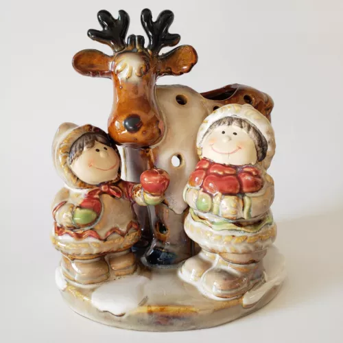 Yankee Candle Winter Christmas Tea Light Votive Candle Holder Moose