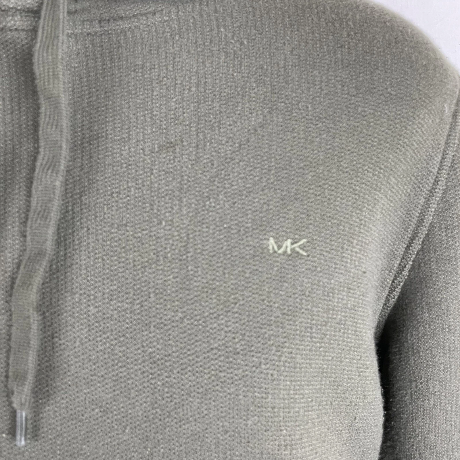 MICHAEL KORS Maglia Verde Felpa con Cappuccio Pullover Pullover Tasca Canguro Uomo Medium