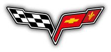 Corvette Racing Logo Auto Car Bumper Sticker Decal - 3'', 5'', 6'' or 8''