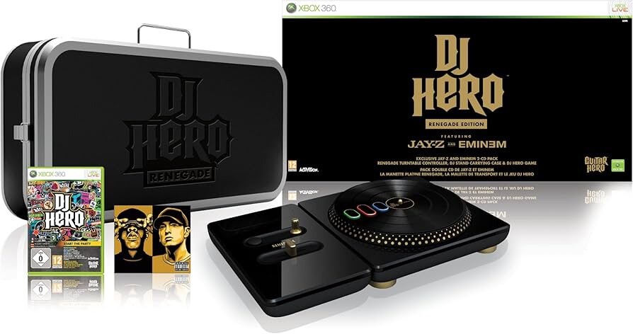 DJ Hero Renegade Edition con Jaz-Z y Eminem Xbox 360 Nuevo 