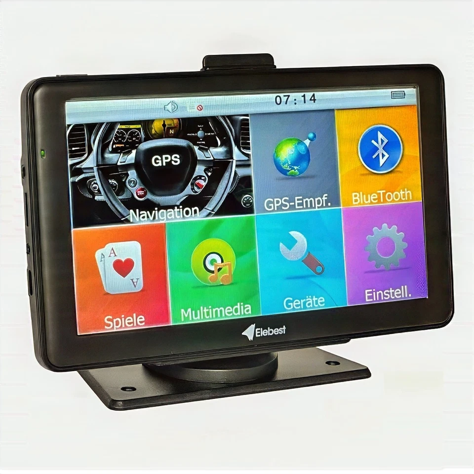 7 Zoll Elebest 80T Navigationsgerät TMC Staumelder für Auto Navi Wohnmobil GPS - Bild 3 von 4