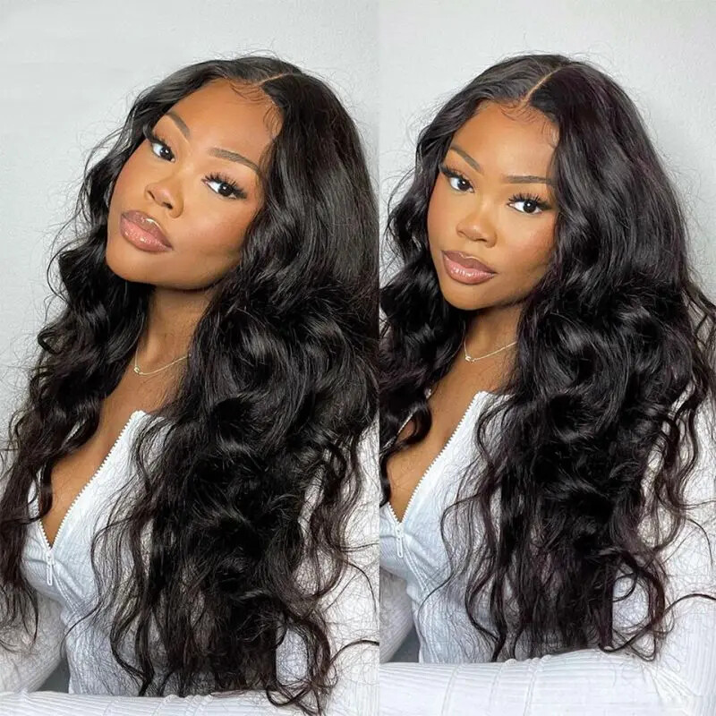 Wave Bundles with Closure 5x5 HD Lace 4×4 Lace 12A Natural  display picture 1