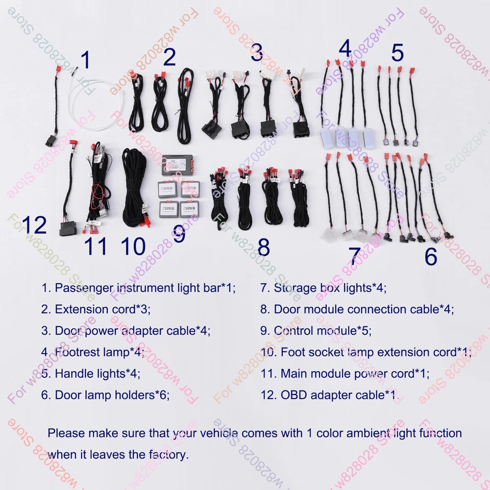 30 Colors MMI Control LED Ambient Light Atmosphere Lamp For Audi Q8 2019-2022 Foto 2 de 4