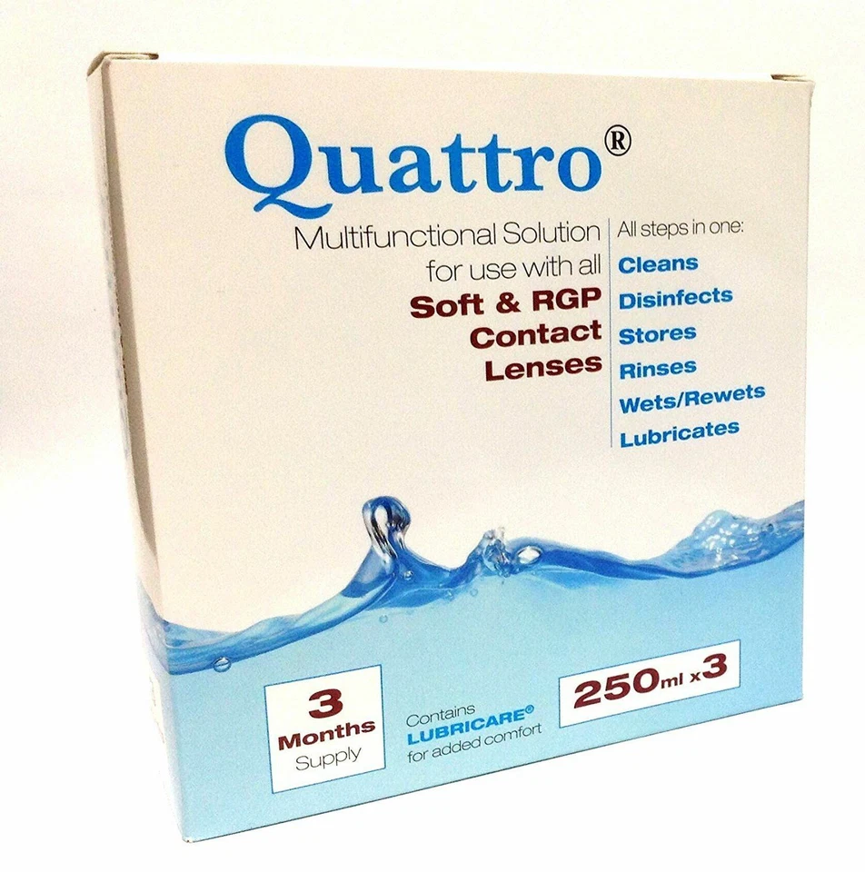 ABATRON Quattro Multifunctional ContactLlens Solution 100ml, 250ml & 3 Month Pack BNWT