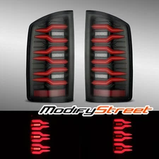 Fit  07-08 Dodge Ram 1500/07-09 Dodge Ram 2500/3500 LED Tail Lights Black-Red