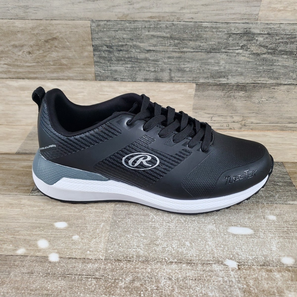 Rawlings League Turf Mens Shoes Sz 8 D Baseball Cleats Black White