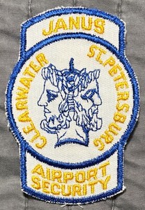 Rare Obsolete Vintage St Petersburg Florida FL Janus Airport Security Patch