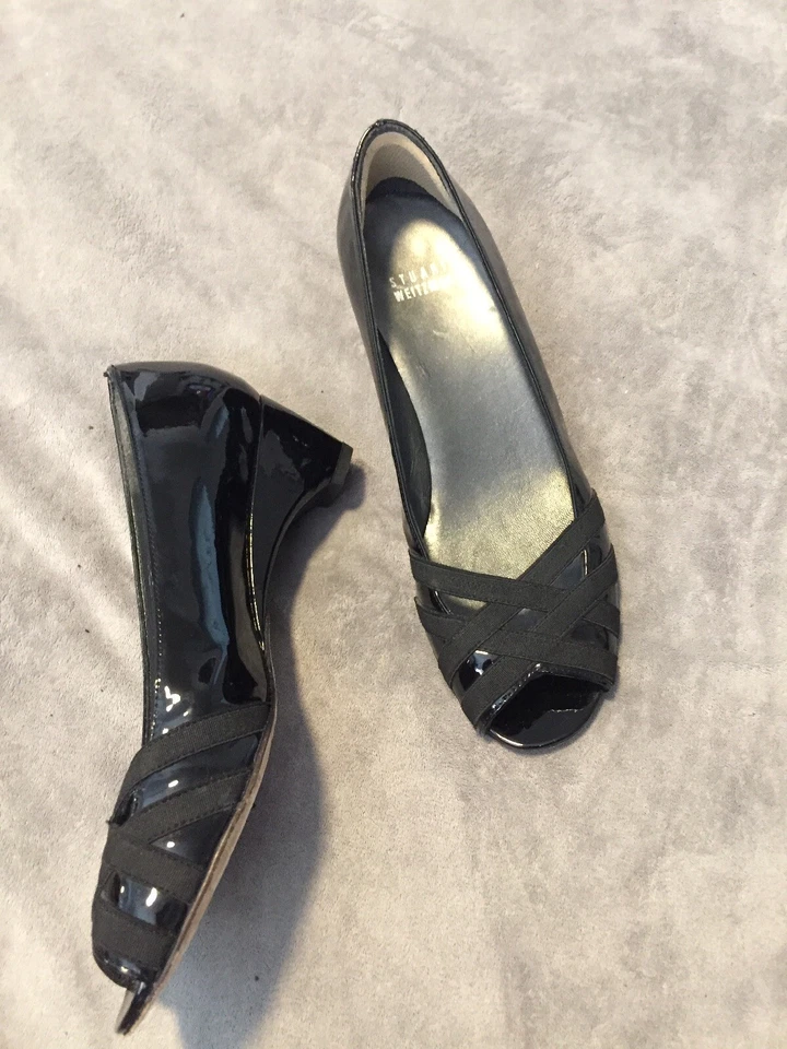 Women's 7 Stuart Weitzman Black patent leather Heels - Image 2 of 4