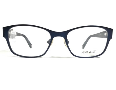Nine West Eyeglasses Frames NW1050 434 Blue Square Cat Eye Full Rim 50-17-135