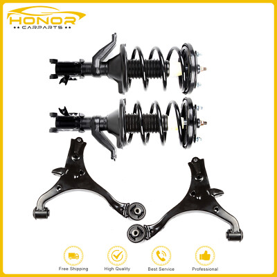 4x Front Complete Struts Spring Lower Control Arm Kit For 2003-2005 Honda Civic