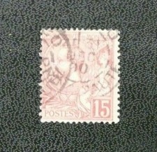 TIMBRE DE MONACO : 1891/94 YVERT N° 15 Oblitéré - TBE