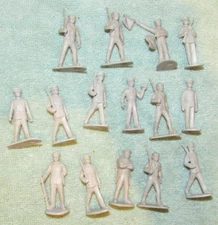 Lot of 15 - Timmee Toys Navy Sailors Light Gray Toy Soldiers - Vintage Tim-Mee