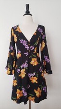 Anthropologie Dress New Size Small Black Floral Retro Coquette Peasant Boho