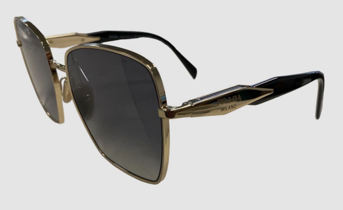 Prada Square Polarized Sunglasses Pale Gold 57mm (PR-64ZS-ZVN5W1
