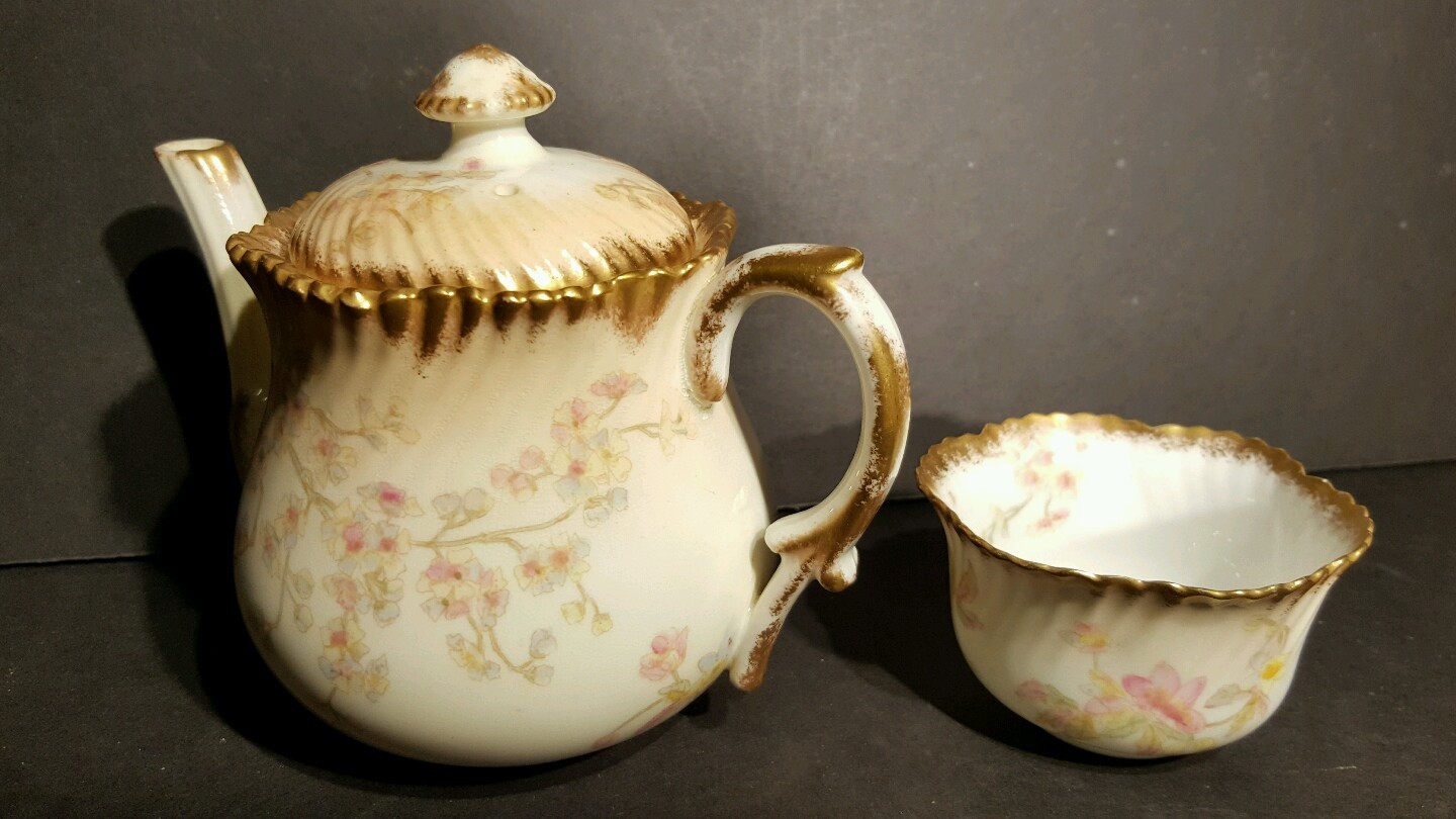 Antique Miniature Hammersley Bone China Tea Set w/ Tray Longton England c191239 eBay