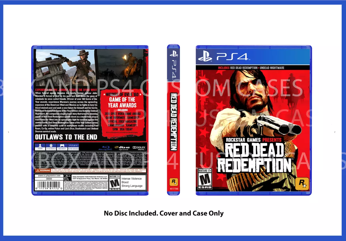 Original Case Box Replacement Sony PlayStation 4 PS4 Red Dead Redemption II  2