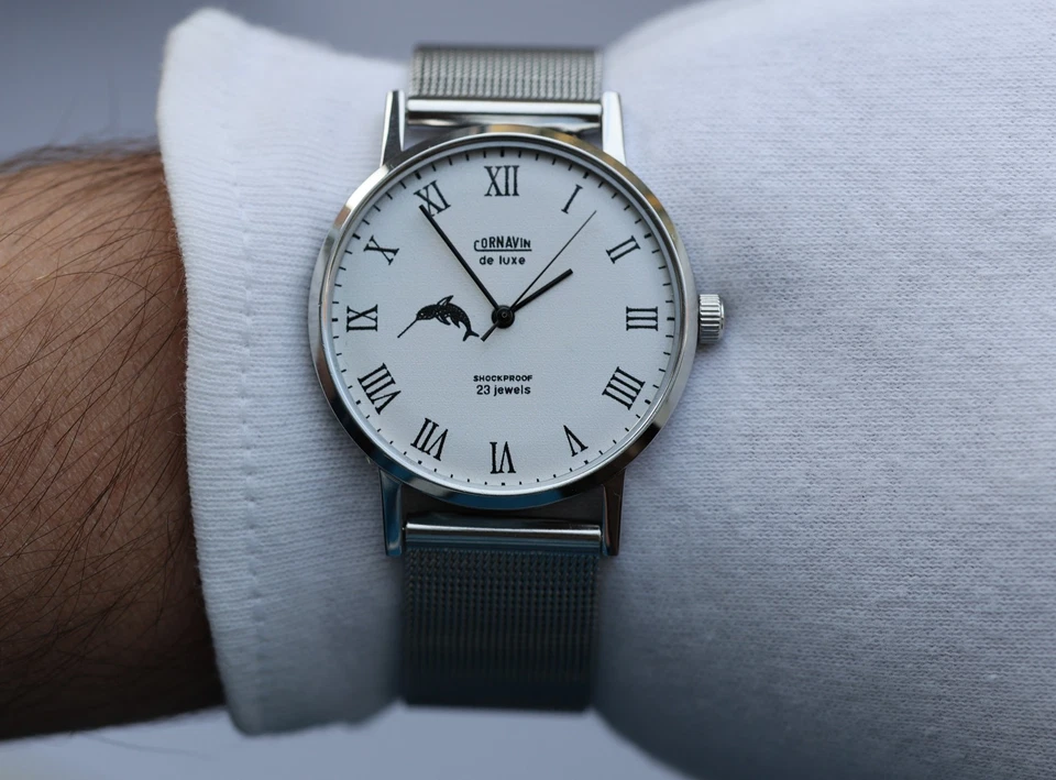 Reloj Pulsera Cornavin Ultra Delgado/Soviético Vintage Movimiento Mecánico URSS Foto 2 de 4