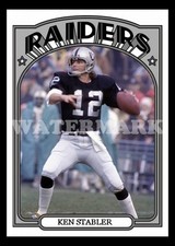 Ken Stabler Raiders Custom Football Art Card