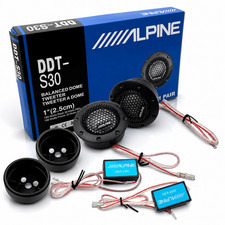 Alpine DDT-S30 1” Balanced Dome Tweeter Pair Car Audio Speakers High Power 180W