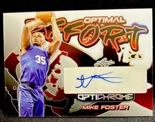 Mike Foster 2022-23 Leaf Optichrome Optimal Effort White 1/1 Autograph (Auto)