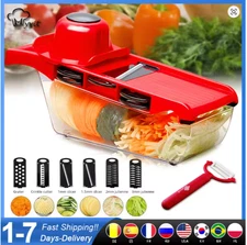 6-in-1 Vegetable Cutter & Grater – Fruit Slicer Shredder Peeler Tool