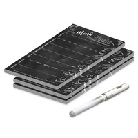 "Pricaro Essensplaner \"Chalkboard\" Magnetisch A5 25 Blatt 3 StüCk Wochenplaner"