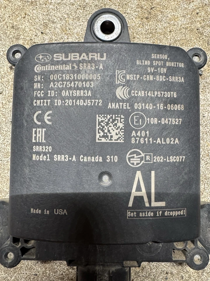 Оригинальный задний радар-датчик слепых зон 2018 Subaru Legacy Outback 87611-AL02A - Изображение 2 из 4