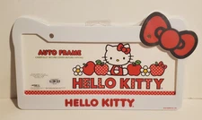 SANRIO HELLO KITTY RED BOW PLASTIC AUTO CAR OR TRUCK LICENSE PLATE FRAME