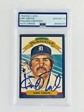 1985 Donruss Diamond Kings Kirk Gibson Auto PSA/DNA 10 Detroit Tigers MSU Legend