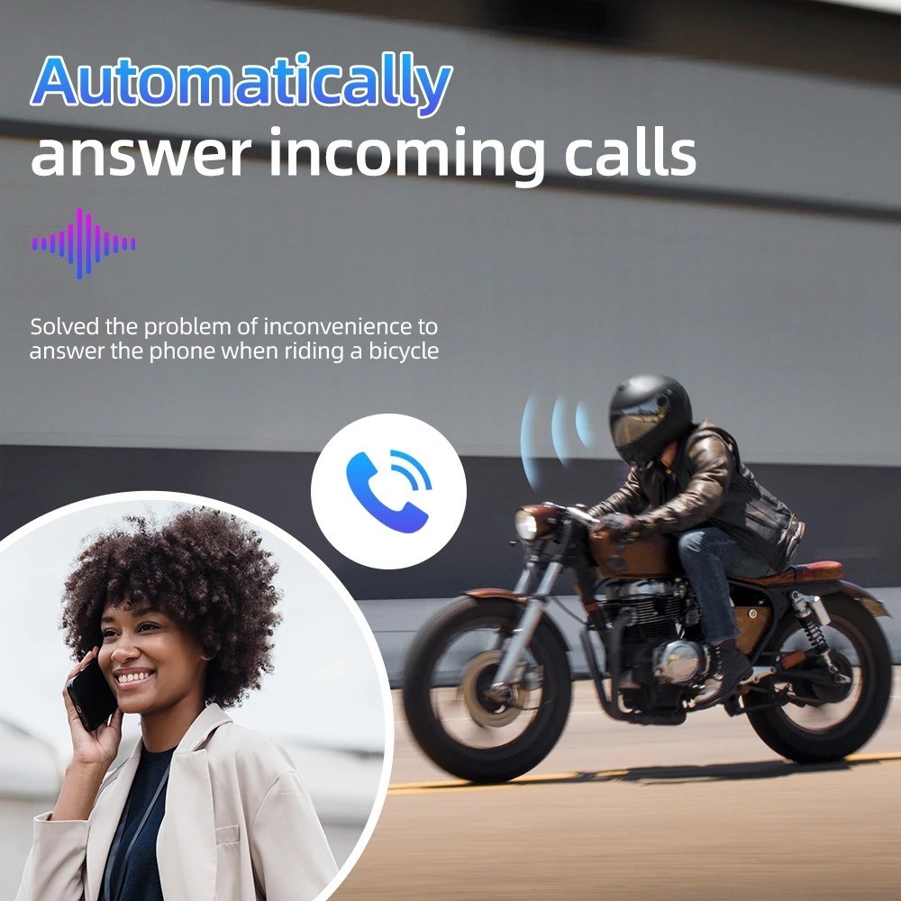 Cuffie auricolari Bluetooth impermeabili per moto foto 2