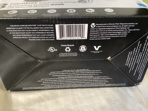 V Tech IS8151 -3 telefono cordless super lungo 3 cuffie gamma argento/nero - Foto 9 di 9