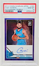 2019 Optic PURPLE REFRACTOR AUTO CODY MARTIN RC Card PSA 10 GEM MINT Pop 1