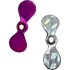 (20) Foil Propeller Blades #3 Silver Pink Dye 7/8" Long Multi-Dimension Foil