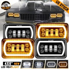 4X6" LED Headlights Hi/Lo Sealed Beam DRL For Chevrolet Monte Carlo 1980-1988 4x