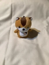 PLUSH ANIMAL KEYCHAIN Chipmunk Plushed Toy Key Holder Lucky Charm