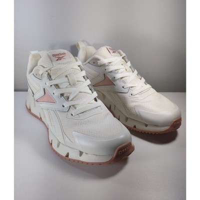 Reebok Women s Zig Dynamica Sneakers Size 9 White Pink Training Shoes