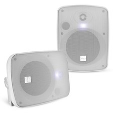 Pyle Outdoor 5.25" Wireless Bluetooth Speaker - 2-Way Waterproof White