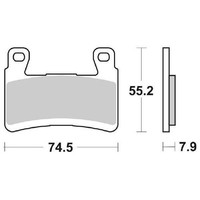 Kawasaki ZX6R Ninja ABS FDF (ZX636EFA) 636 BremsbeläGe SBS Carbon