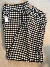 Gap NWT Women's Pajama Pants XL plaid blk-white Flannel Loungewear Cozycore NWT