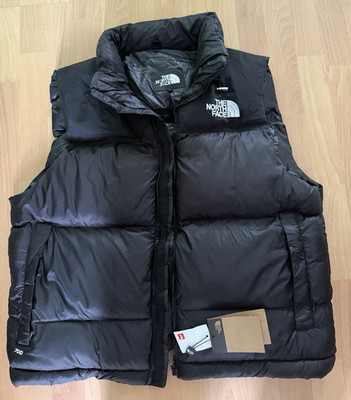 The North Face Herren Daunenweste 700 Schwarz Stehkragen Gr. L Nylon RV