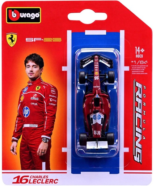 Gadget - Bburago: F1 Ferrari Sf-25 #16 Charles Leclerc 1:64 Blister -D- Bburago-image