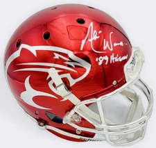ANDRE WARE HOUSTON COUGARS CHROME FULL SIZE HELMET 89 HEISMAN AUTOGRAPH BAS J76