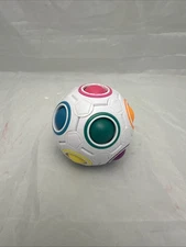 Challenging Puzzle Speed Rainbow Magic Cube Ball Fun Fidget Toy Brain Teaser2.5”